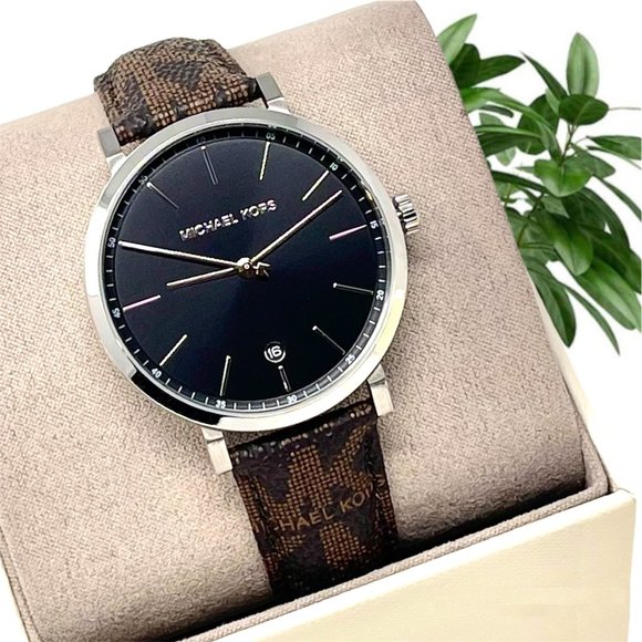 🔥🔥🔥🌸NWT 🌸✅🔥🔥MICHAEL KORS Irving Three-Hand Brown PVC Watch MK8813 - Picture 4 of 8